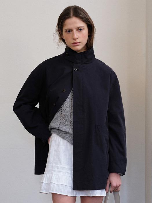 MILO HALF TRENCH COAT [NAVY]
