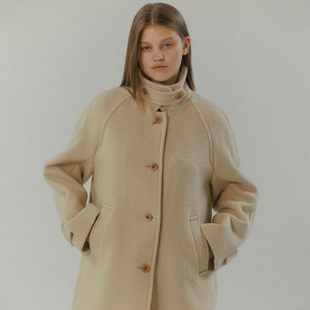 CLASSIC WOOL HALF COAT BUTTER