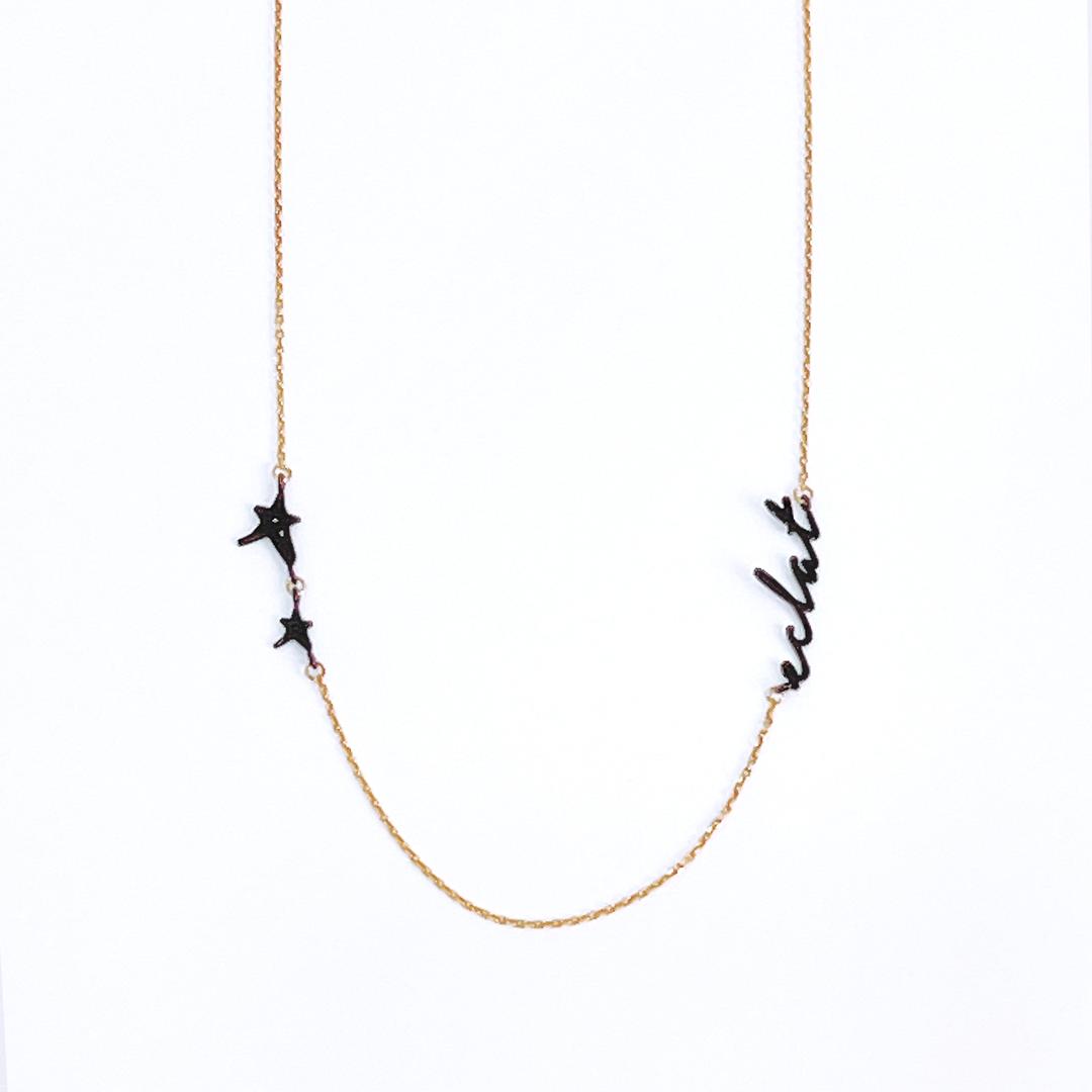 éclat star double tattoo necklace