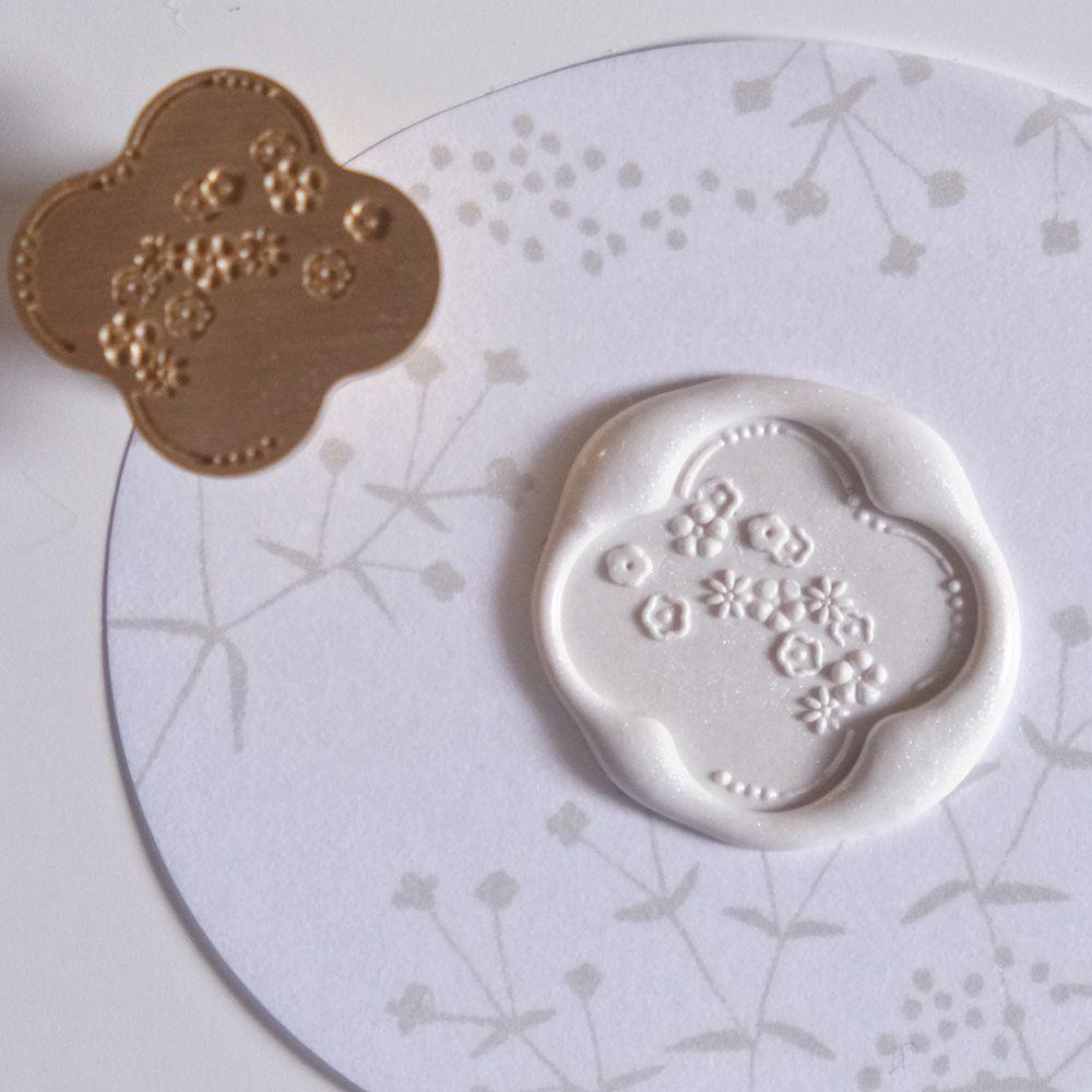 크랩서플라이 입체 조각 vol17 러프패턴 꽃 꽃잎 비정형 실링스탬프 실링왁스 21-4 흩날리는 꽃잎들