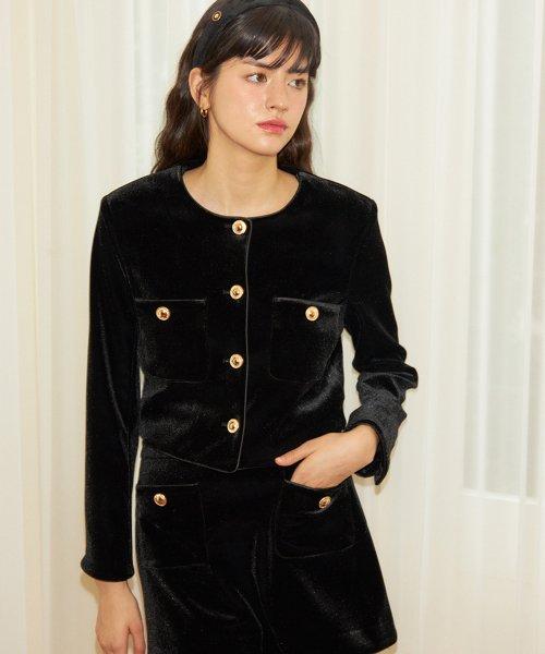 Classic Velvet Jacket_ Black