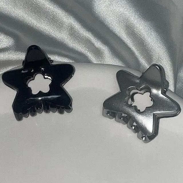 별 펀칭 미니 헤어 집게핀 y2k 반묶음 포인트 집게핀