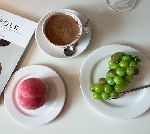 호텔 화이트 디저트 접시 카페접시