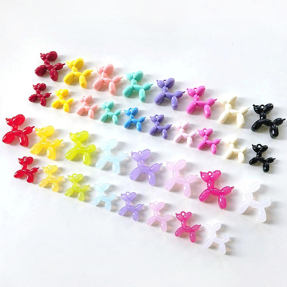 [파랑새97] 아크릴 풍선 푸들 펜던트 키링 입체 강아지 키링 폰스트랩 만들기 재료