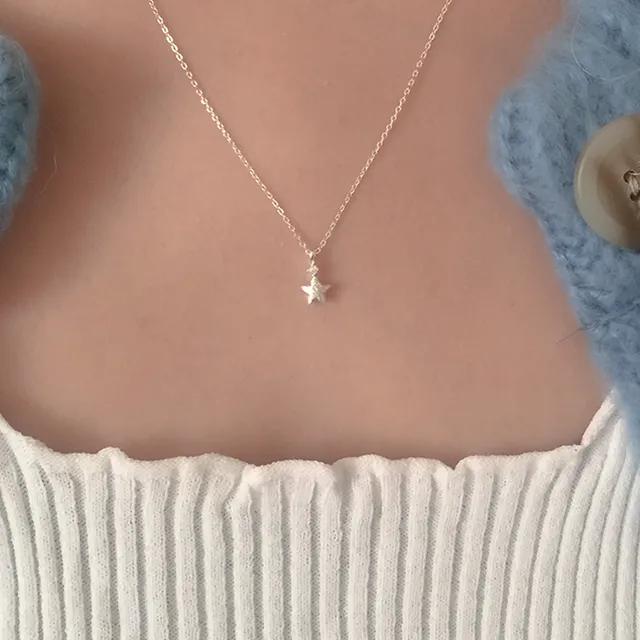 matt mini necklace (silver925) 실버925 매트 펜던트 큐빅 목걸이