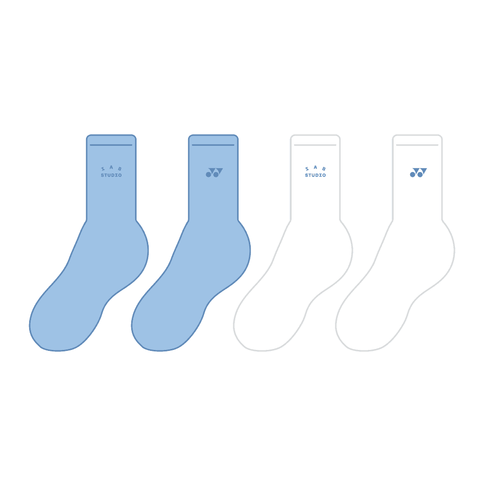 아이앱 스튜디오 x 요넥스 삭스 팩 화이트 블루