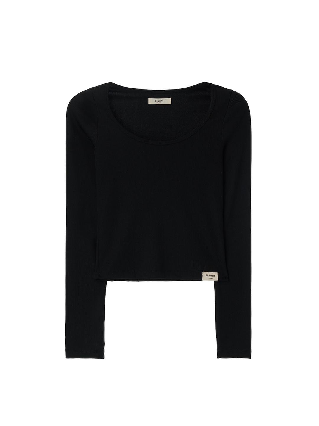 G CLASSIC RIB SCOOP LONG SLEEVE (BLACK)