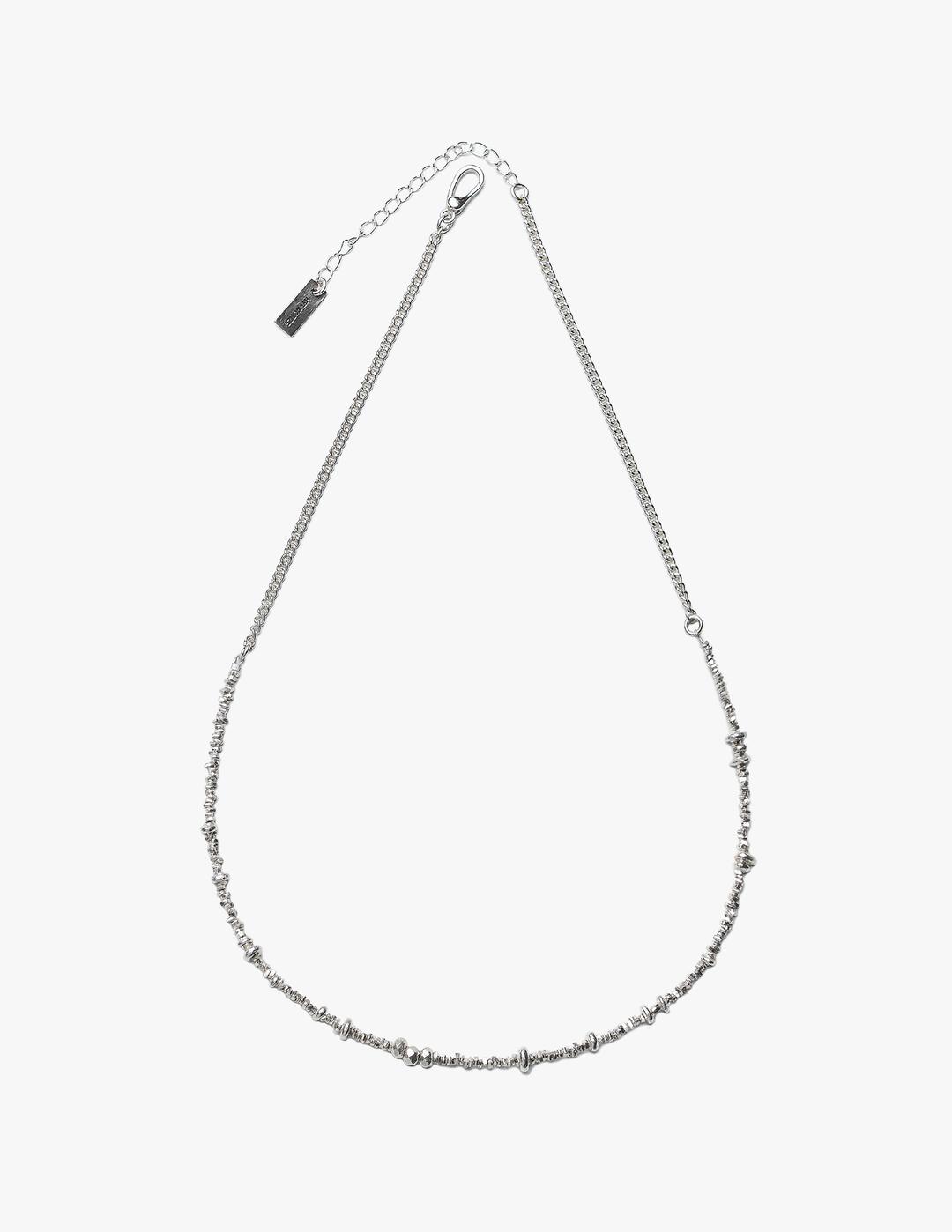 TINY KAREN SILVER CHAIN NECKLACE