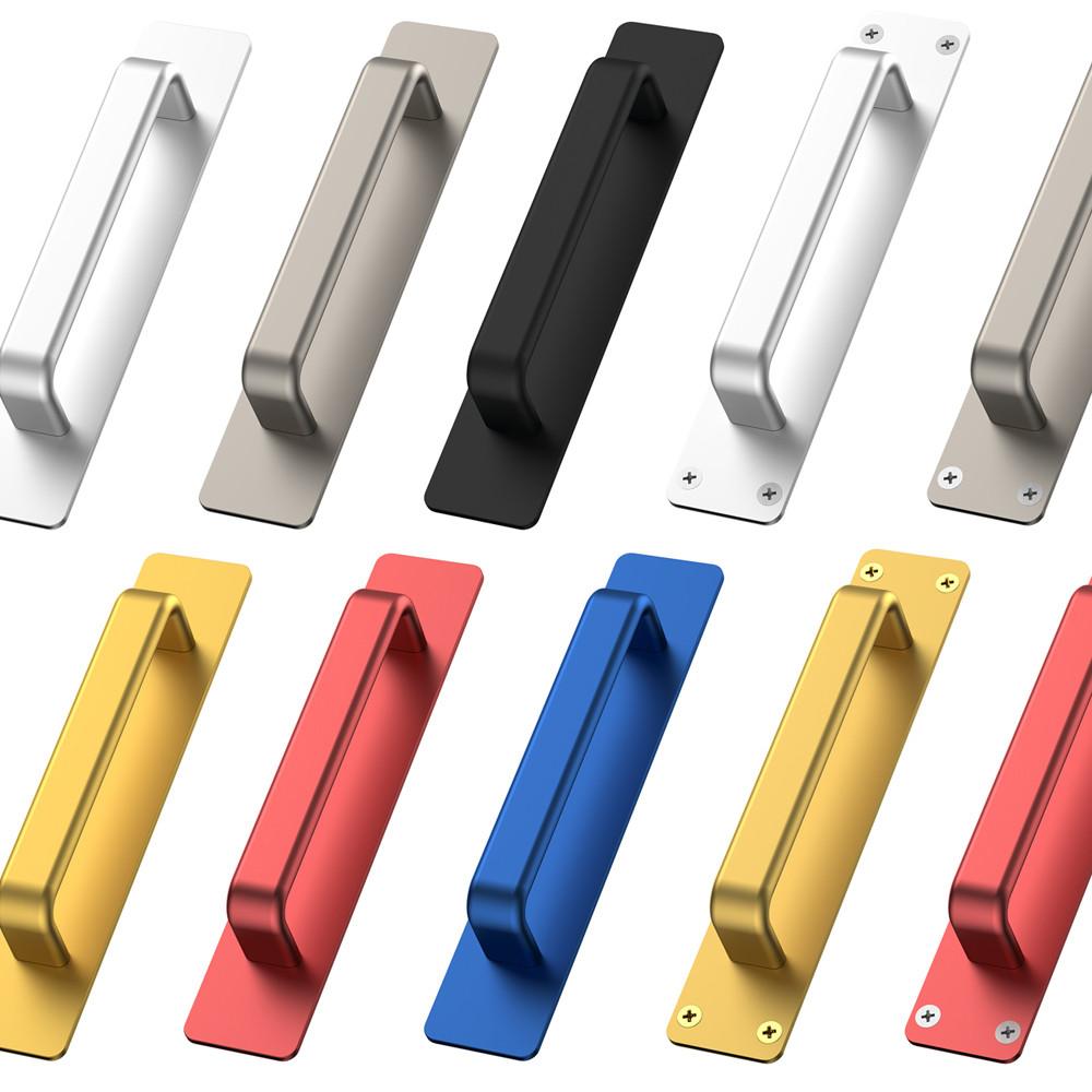 [프리미엄] 다용도 판손잡이 베란다 샷시 유리문 미닫이문 싱크대 중문 붙이는 가구 손잡이