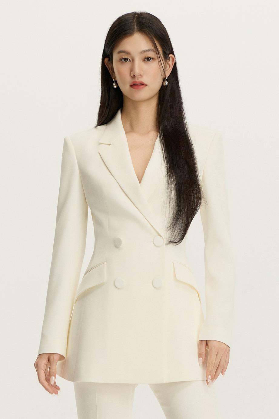 SILK DOUBLE TAILORED JACKET