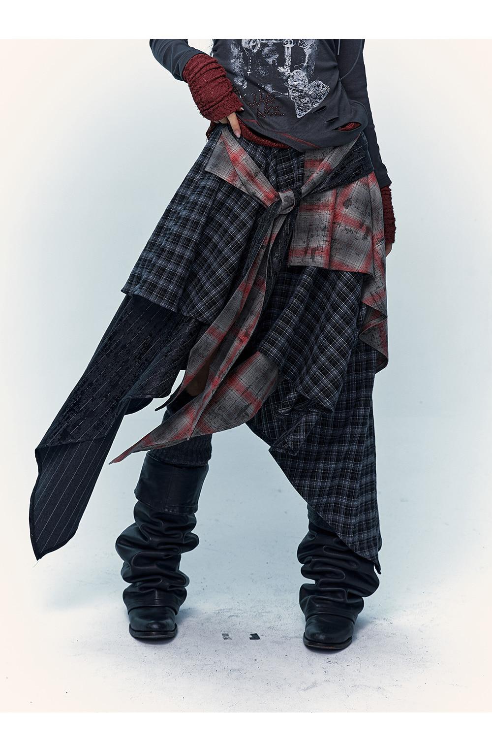 NO ROMANCE Punk Check Skirt