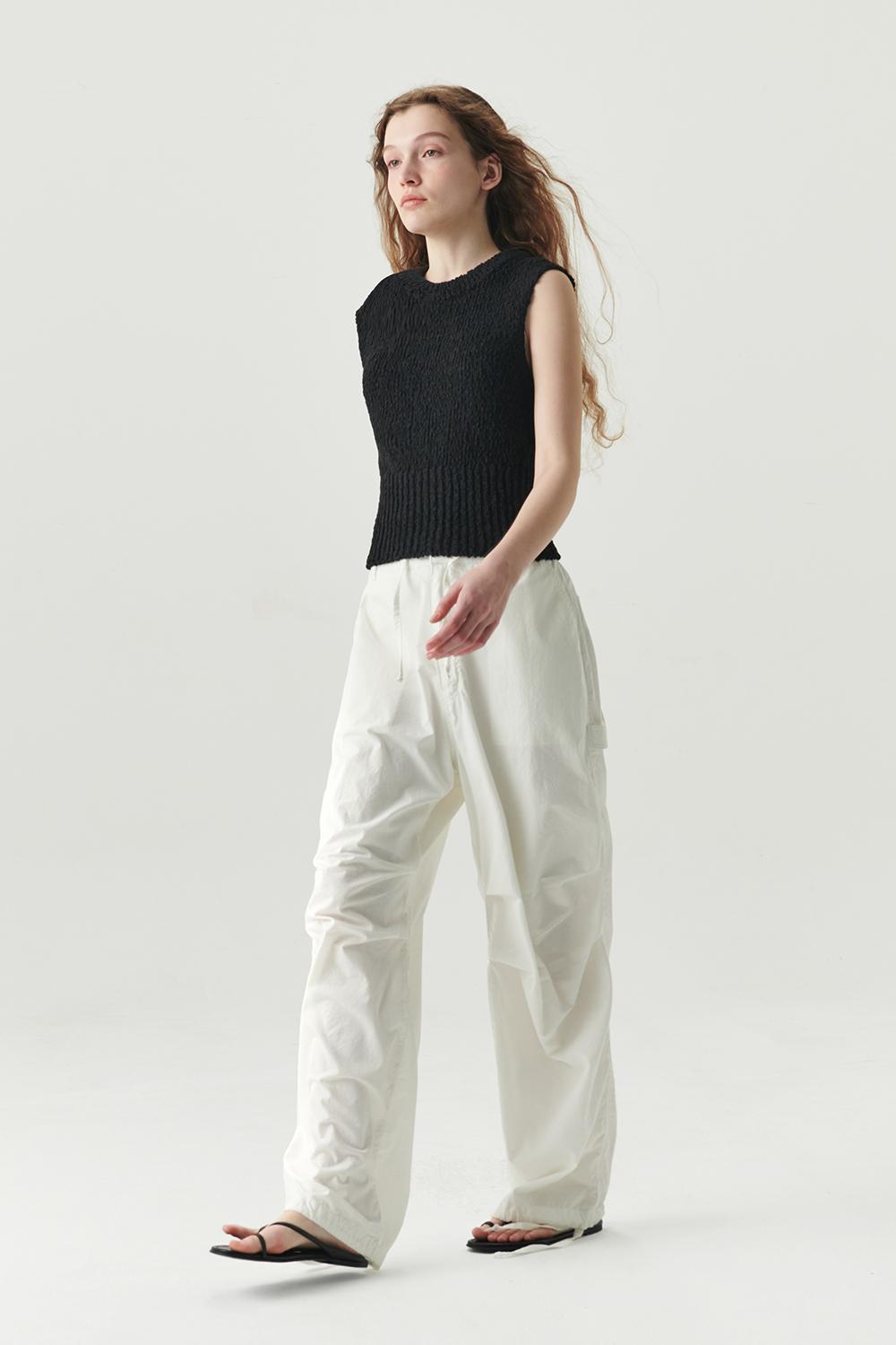 Utility Cotton Cargo Pants - White
