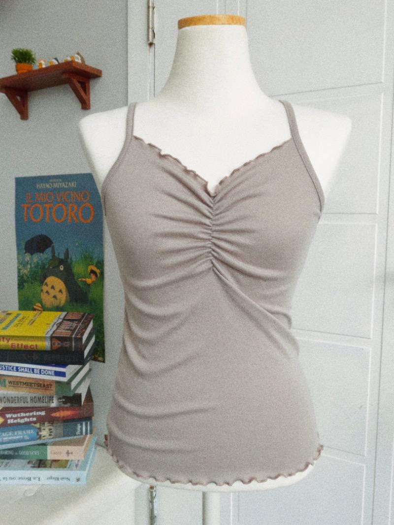 Soft shirring sleeveless ( 3 color )