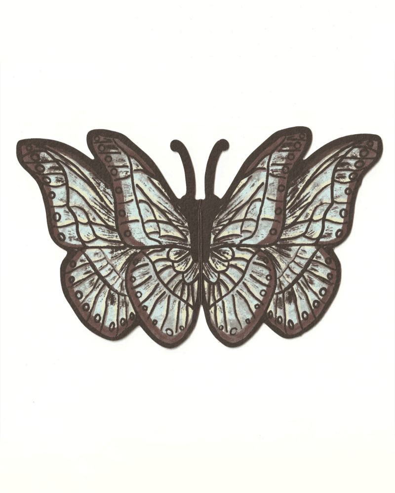 Butterfly - die cut 미니카드