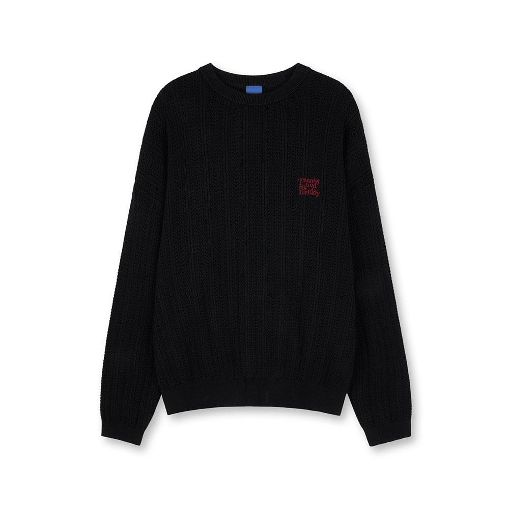 프라이 코튼 블렌디드 에센셜 니트(BLACK)