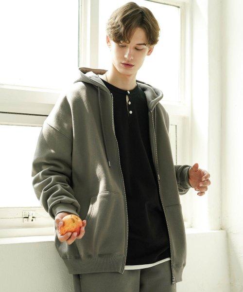투웨이 에센셜 후드집업 8종 다크그레이 SJHD1280