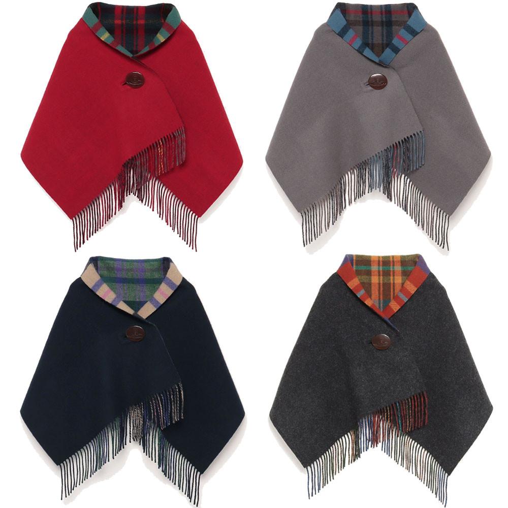 23FW 비비안웨스트우드 머플러 울 스톨 리버시블 케이프망토 4컬러 2404148090