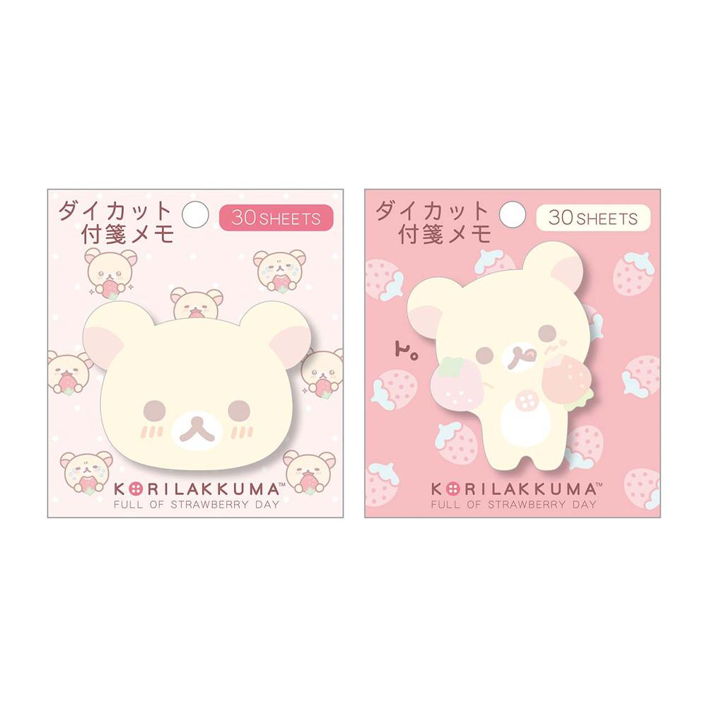 리락쿠마｡ 코리락쿠마 20주년 기념 딸기 다이컷 메모지 산엑스