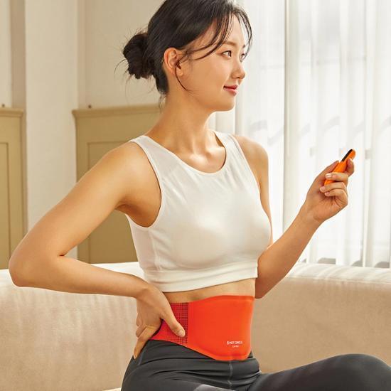 [핫서클] 온열 찜질 EMS 저주파 복부 허리 마사지기 슬림벨트 (24년형)