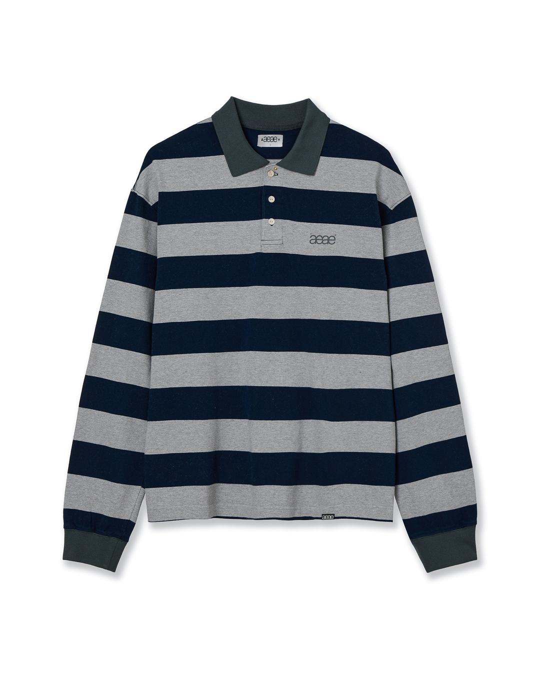 STRIPE RUGBY T-SHIRTS [NAVY]