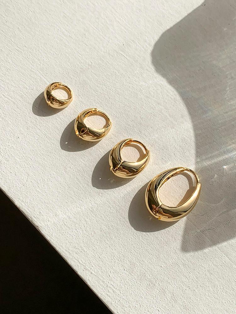 셀프러브 925 실버 트레이나 물방울 원터치 링 귀걸이