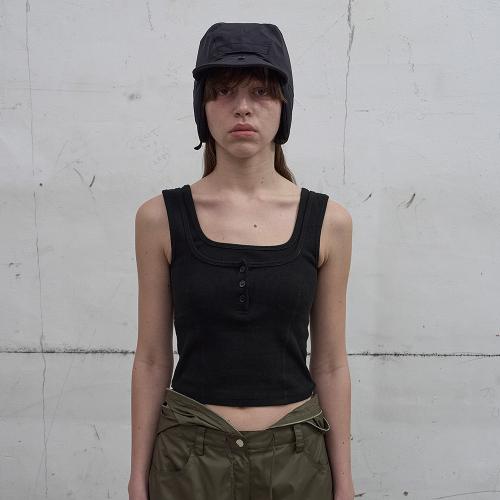 DOUBLE LAYERED TANK TOP (BLACK)