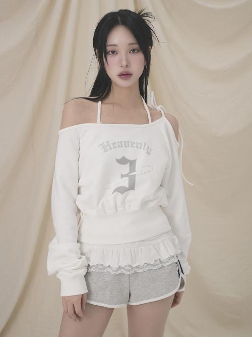 Twinkle tie sweatshirt (white)
