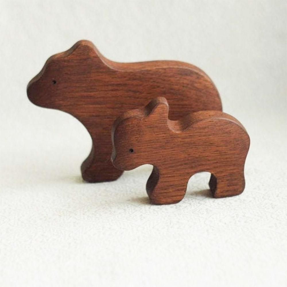 뚜뚜아트 우든토이 엄마곰 아기곰 세트 원목 인테리어 소품