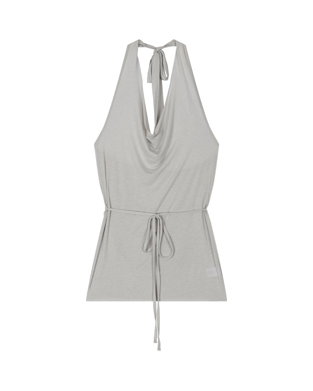 HALTERNECK LAYERED LONG SLEEVELESS, ASH MINT