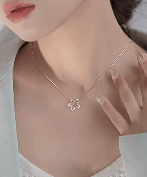 N0041 S925 큐빅 티어 팬던트 체인 목걸이