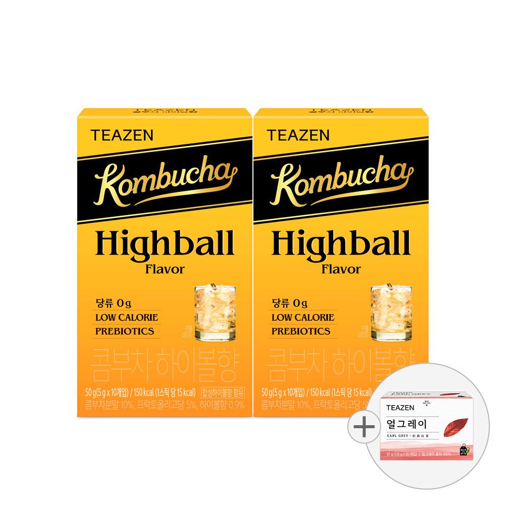 티젠 콤부차 하이볼향 20스틱+얼그레이 홍차 20티백