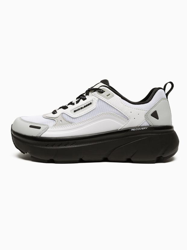 Bumper trainer white stone black