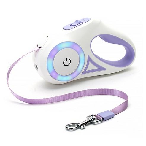 이고웰 LED조명 강아 자동 리드줄, 퍼플, 3m, 1개 - 리드줄 | 쿠팡