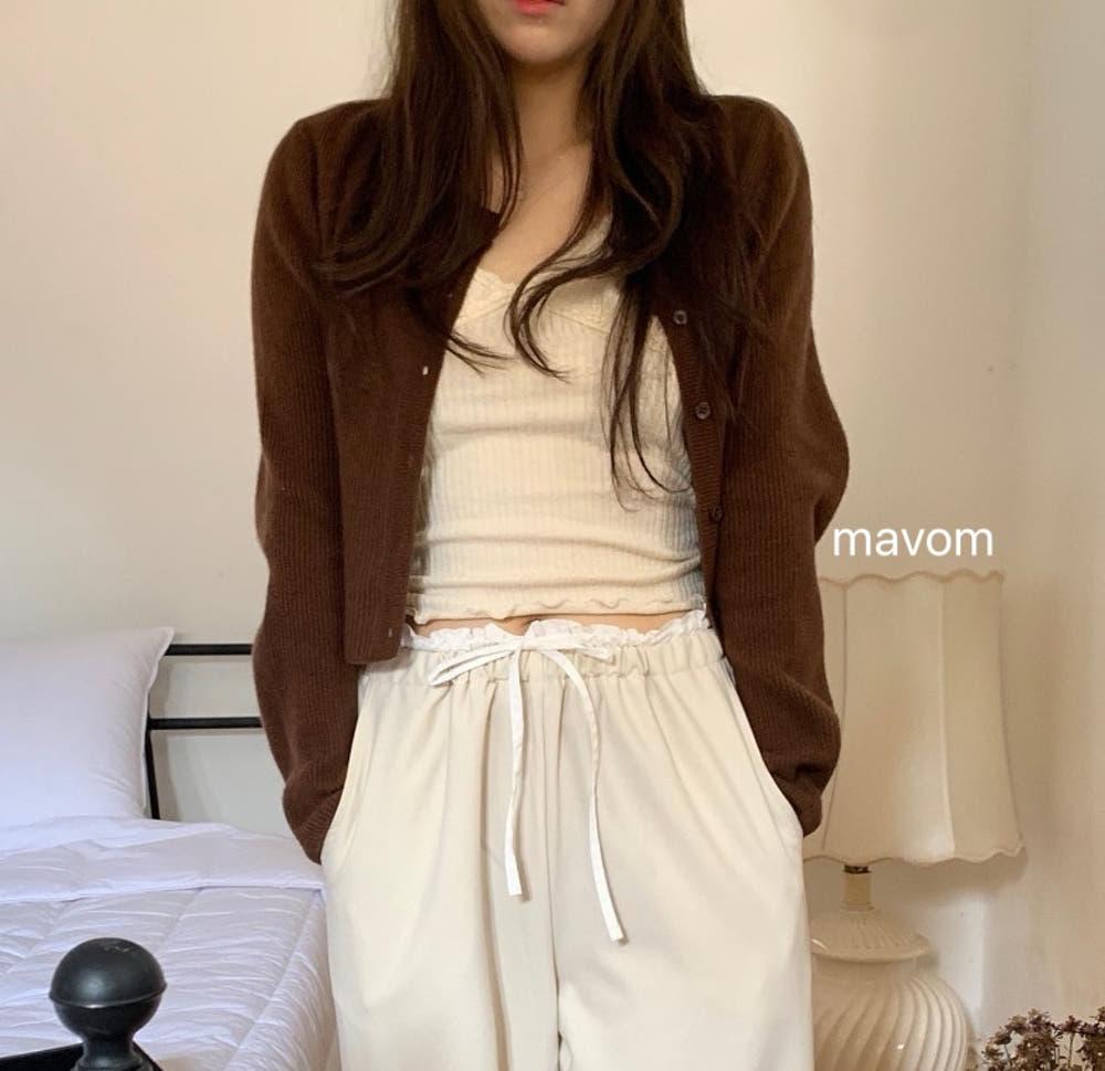 (예약/폭주/쿠폰/무배) 미엘 앤유 가디건 3col 울 라운드 골지 크롭 니트