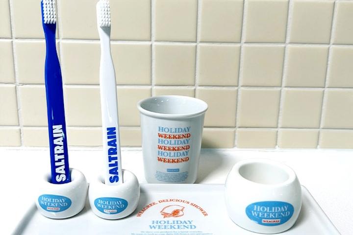 Holiday Holder set (칫솔홀더/치약홀더/트레이/양치컵 5종set)