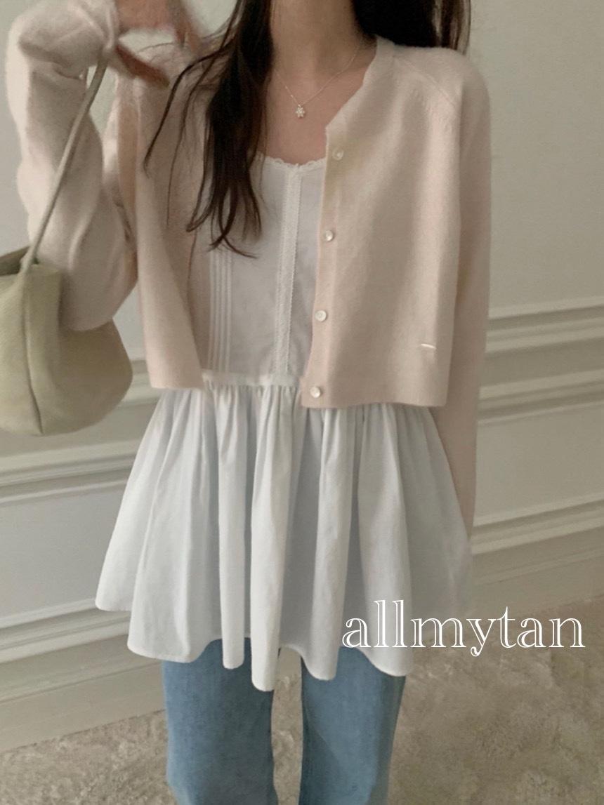 올마이탄 당일 / pyt 프리티영띵 티아라 나시 원피스 코튼 슬리브리스 핀턱 레이어드 끈나시 미니 프영띵