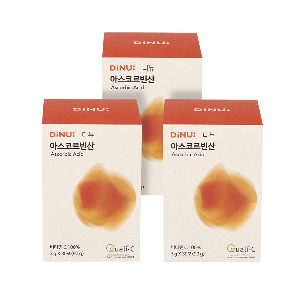 디뉴 대한뉴팜 아스코르빈산 영국산 비타민C 3,000mg x 30포 3박스