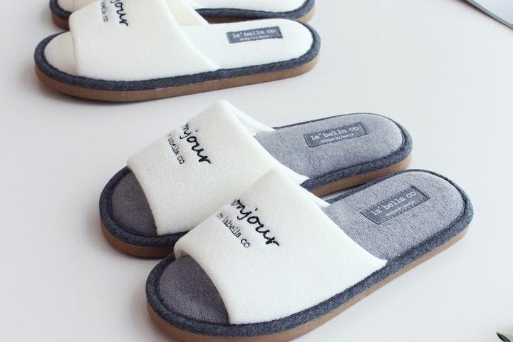 코코 타올 쿠션 미들힐 실내화