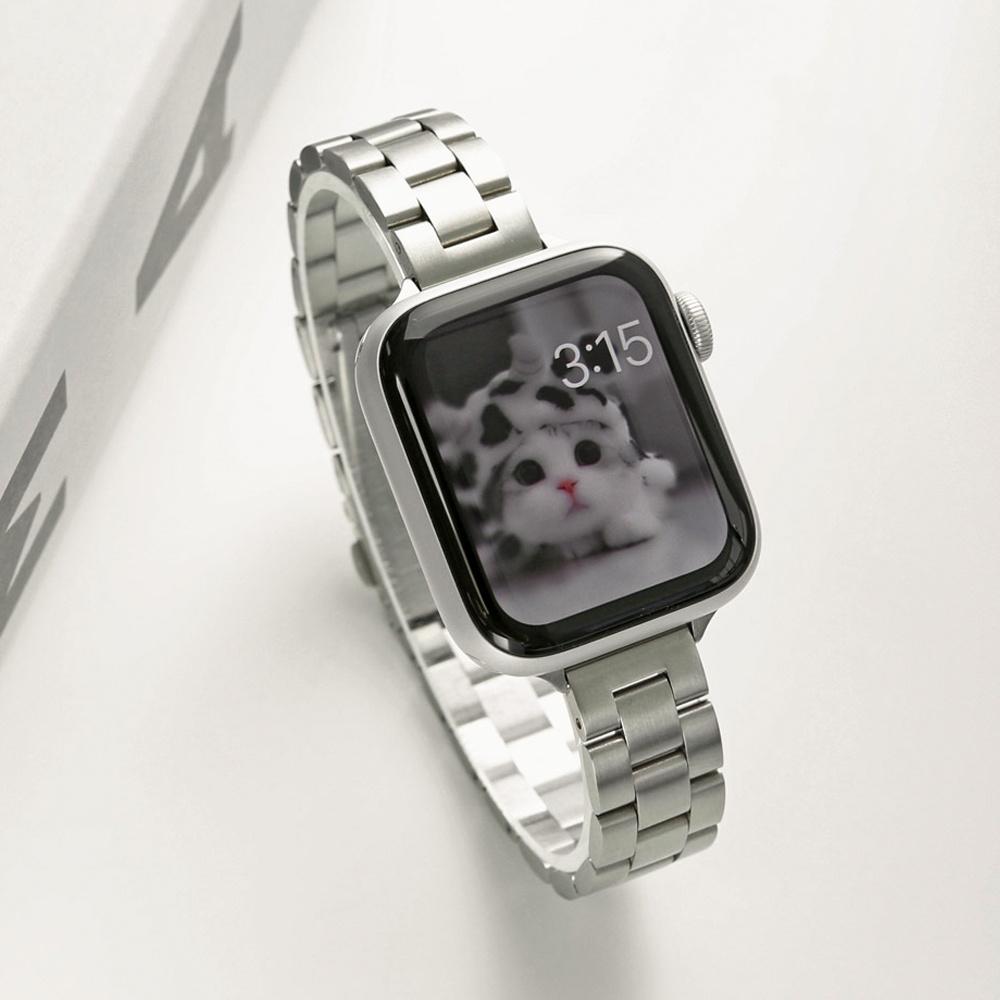 애플워치 스트랩 메탈 클래식 슬림 라이트 밴드 9 8 7 6 SE 2 3 40-49 호환