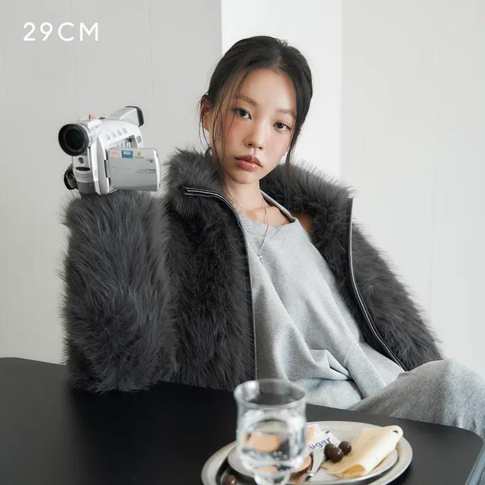 [12/23 예약배송][3rd REORDER] NEW FUR ZIP-UP JACKET (GREY)