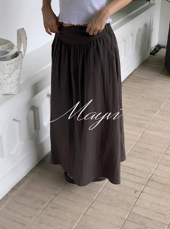 [Mayvi/여름/여행룩] Mico 셔링 롱 스커트 (2 color)