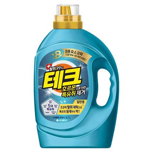 테크 호르몬 특유취 제거 액상세제 일반용 본품, 2.7L, 1개 - 액체세제 | 쿠팡