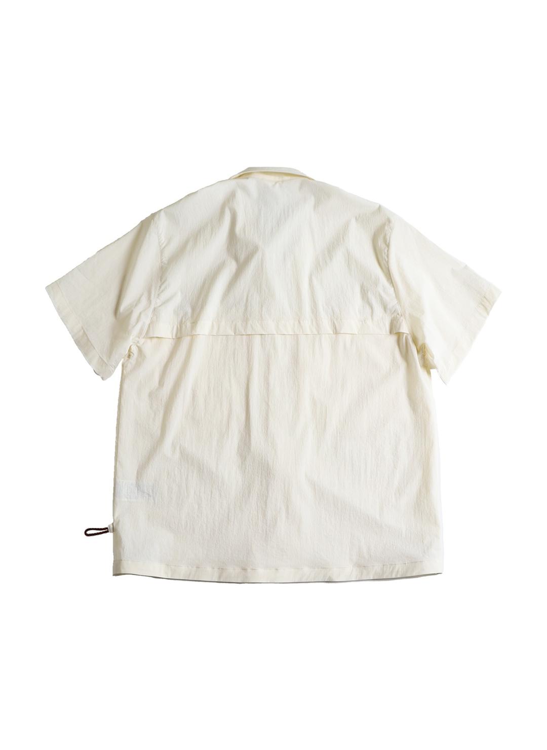 Nylon Washer Short Sleeve Shirt - White