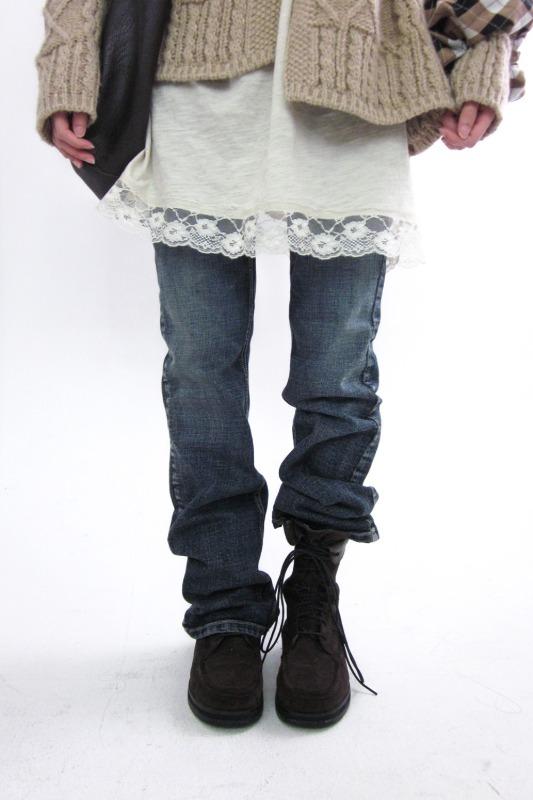 히피디피 embroidery slim jeans (2color)