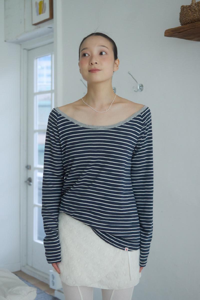 [2nd-order] Étoile Tee _ Navy stripe