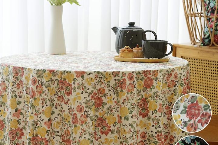 촉감좋은 플라워 테이블보-2color-5size