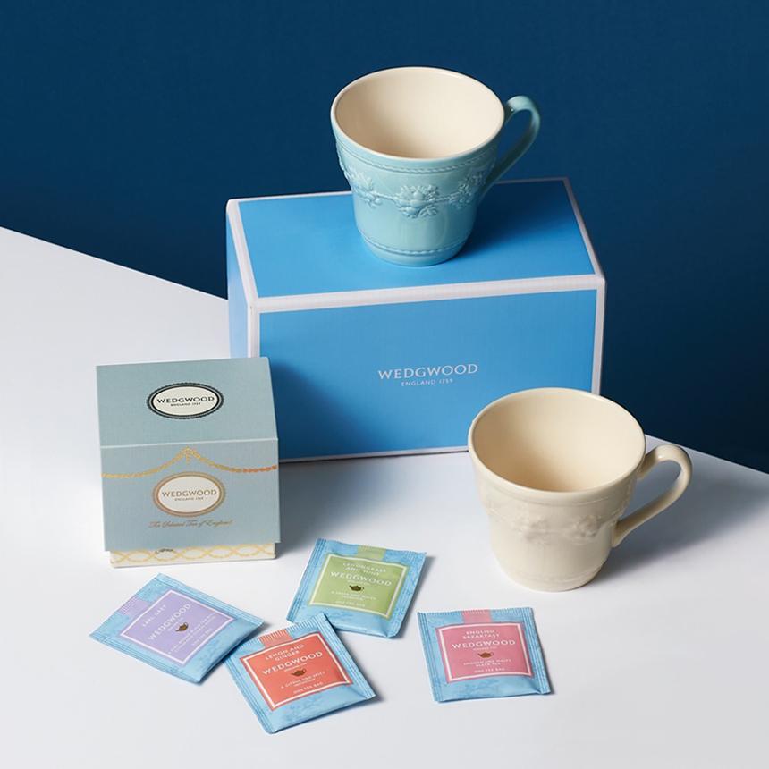 [단독] "품격있는선물" 웨지우드 셀렉티드 머그 선물 세트 (머그2p+TEA16입)