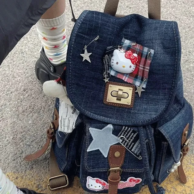 [Limited handmade] y2k  헬로키티 고전 백팩 빈티지 배낭 가방