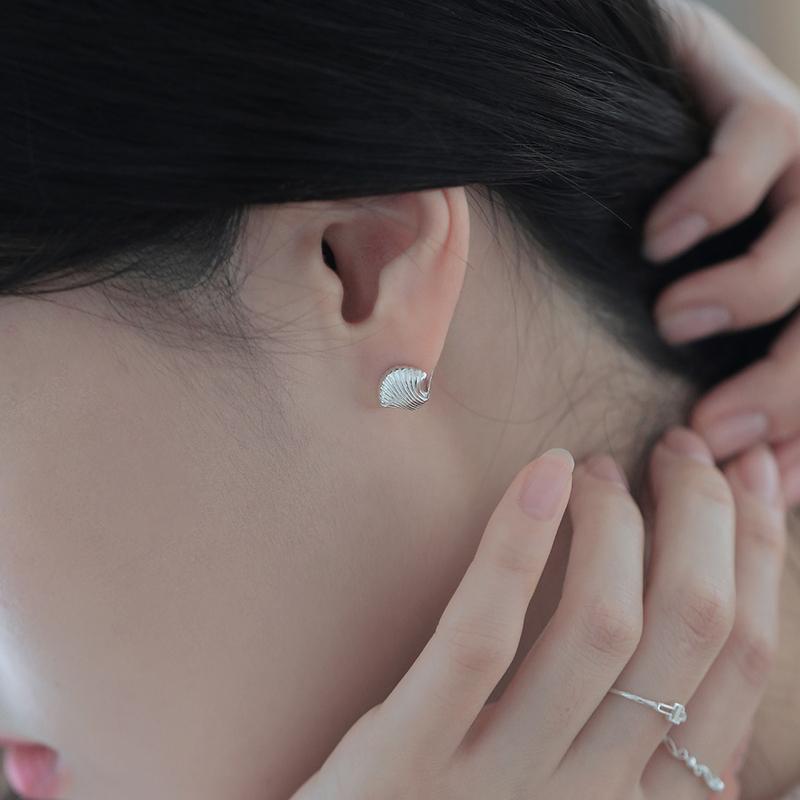 Silver 쉘 조개 귀걸이