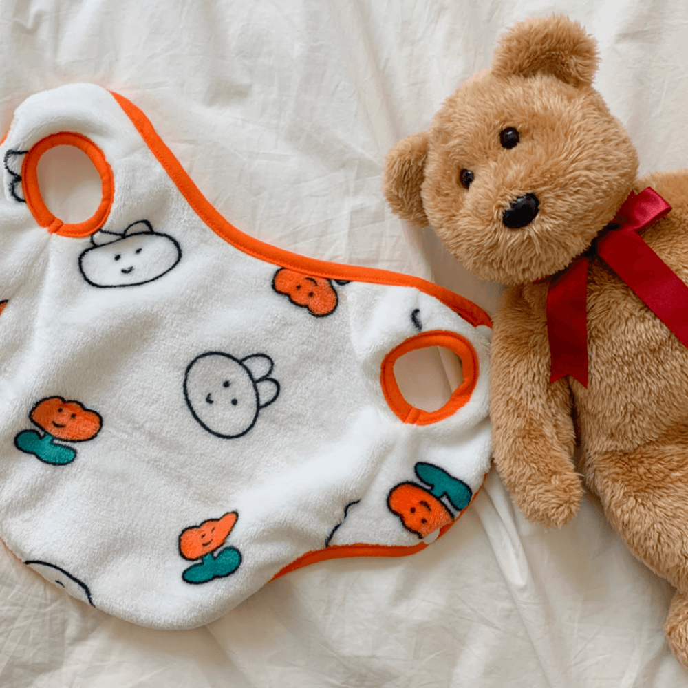 토끼 프렌즈 포근 수면 조끼 S / 강아지실내복 잠옷